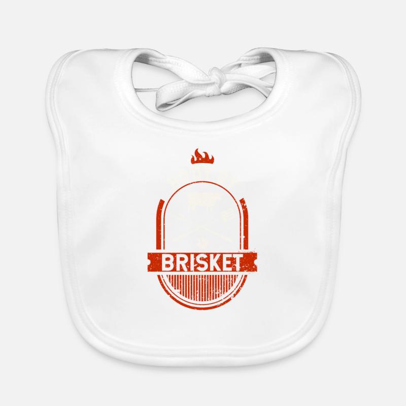 Body By Brisket BBQ Cookout Funny Grilling Meat Organic Baby Bibs