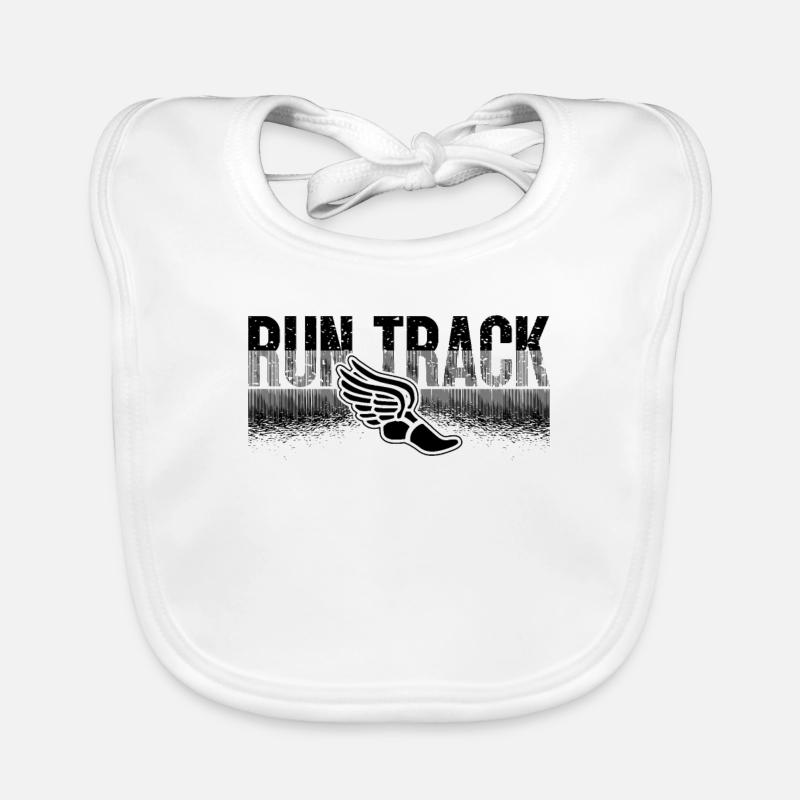 Run Track Athletic Triathlon Sprint Sprinter Bavoir bio Bébé