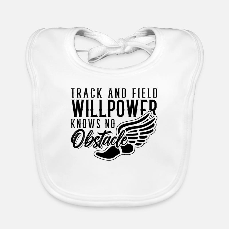 Track And Field Willpower Knows Runner Sprinter Baby Bio-Lätzchen