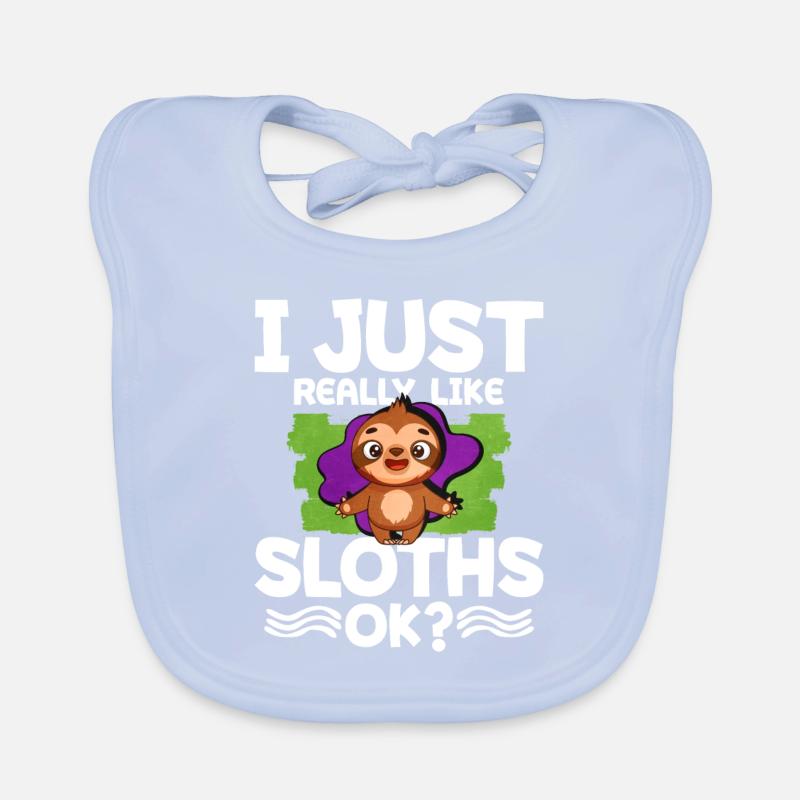 Faultier Baby Bio-Lätzchen