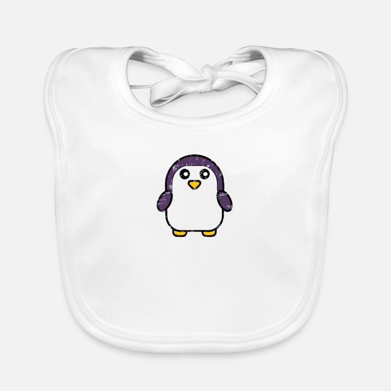 mignon pingouin kawaii - design d’animal mignon pour K Bavoir bio Bébé