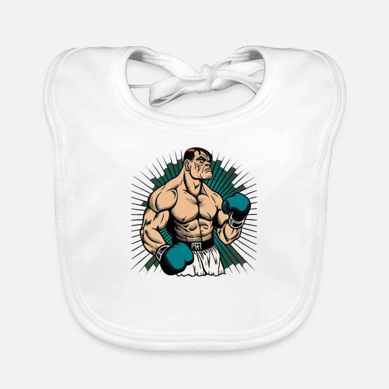 Boxer dans le style BD Bavoir bio Bébé