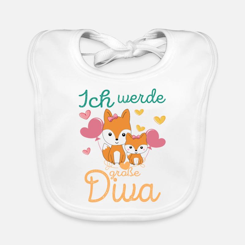 Werde Große Diva Fuchs Schwestern Baby Bio-Lätzchen