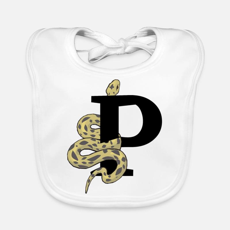 Lettre p serpent Bavoir bio Bébé