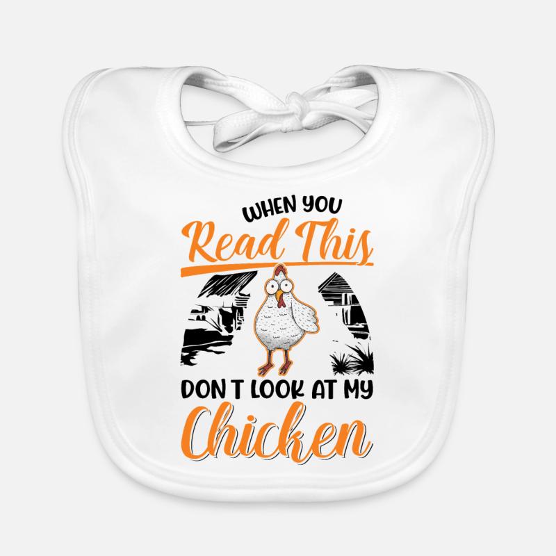 Poulets Élevage de poulets Éleveur de poulet Bavoir bio Bébé