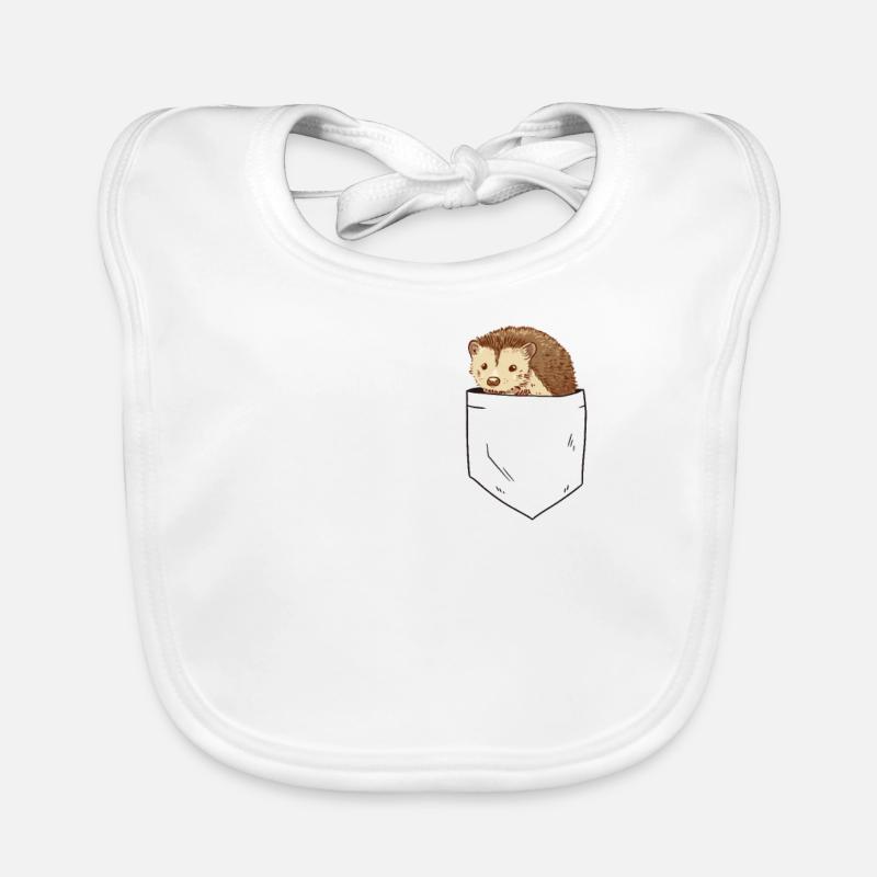 Hérisson dans la poche de poitrine Bavoir bio Bébé