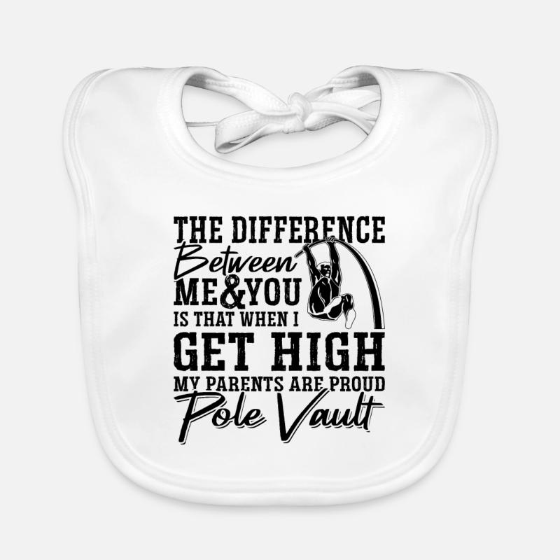 The Difference Between Me Vaulting Pole Vaulter Baby Bio-Lätzchen