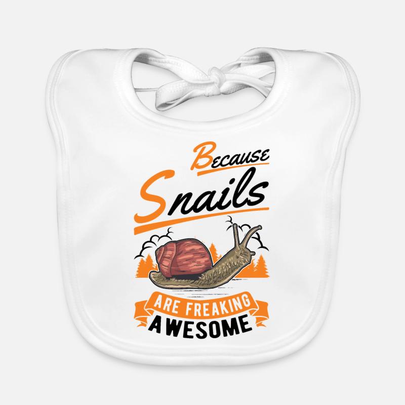 Parce que les escargots sont des escargots géniaux Bavoir bio Bébé
