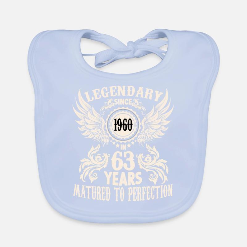 Legendary since 1960 Birthday 95 years old Legend Organic Baby Bibs