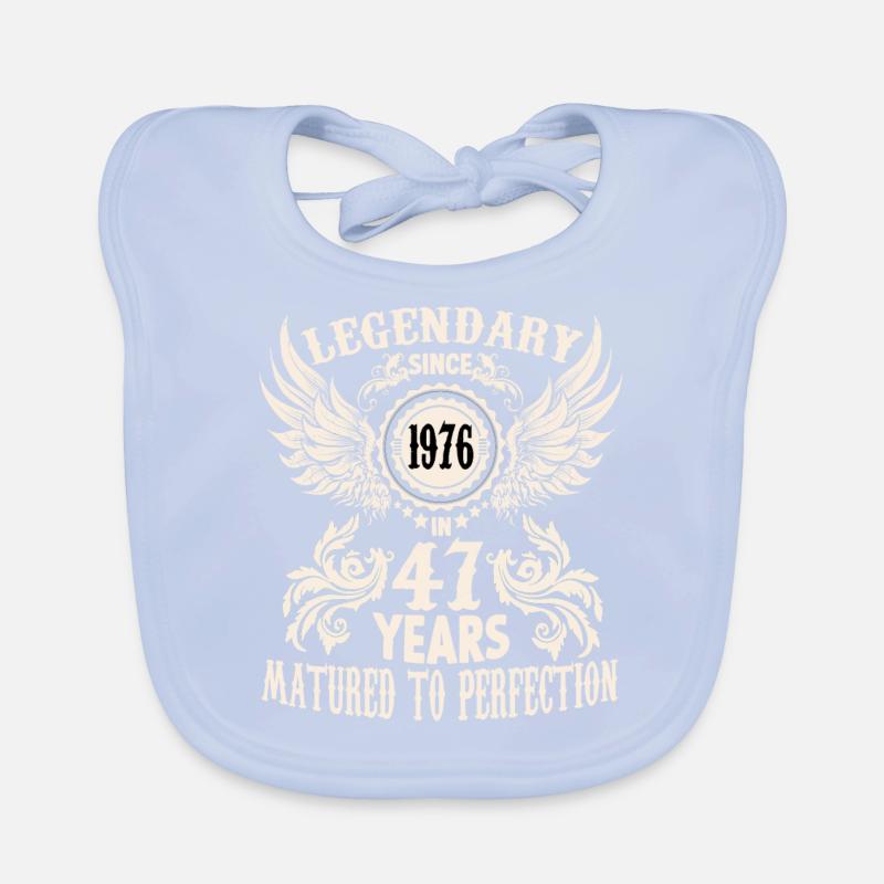 Legendary since 1976 Birthday 47 years old Legend Organic Baby Bibs