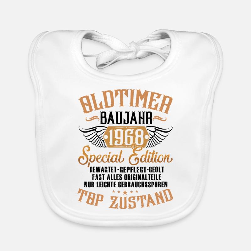1968 Geboren Geburtstag Oldtimer Baby Bio-Lätzchen