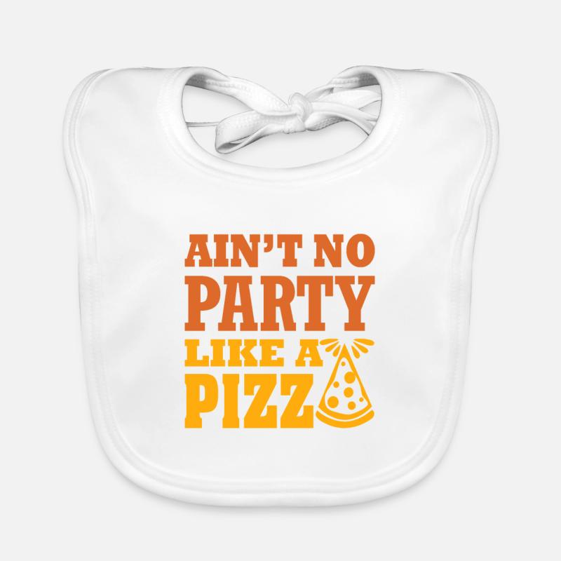 Il n’y a pas de fête comme une pizza Bavoir bio Bébé
