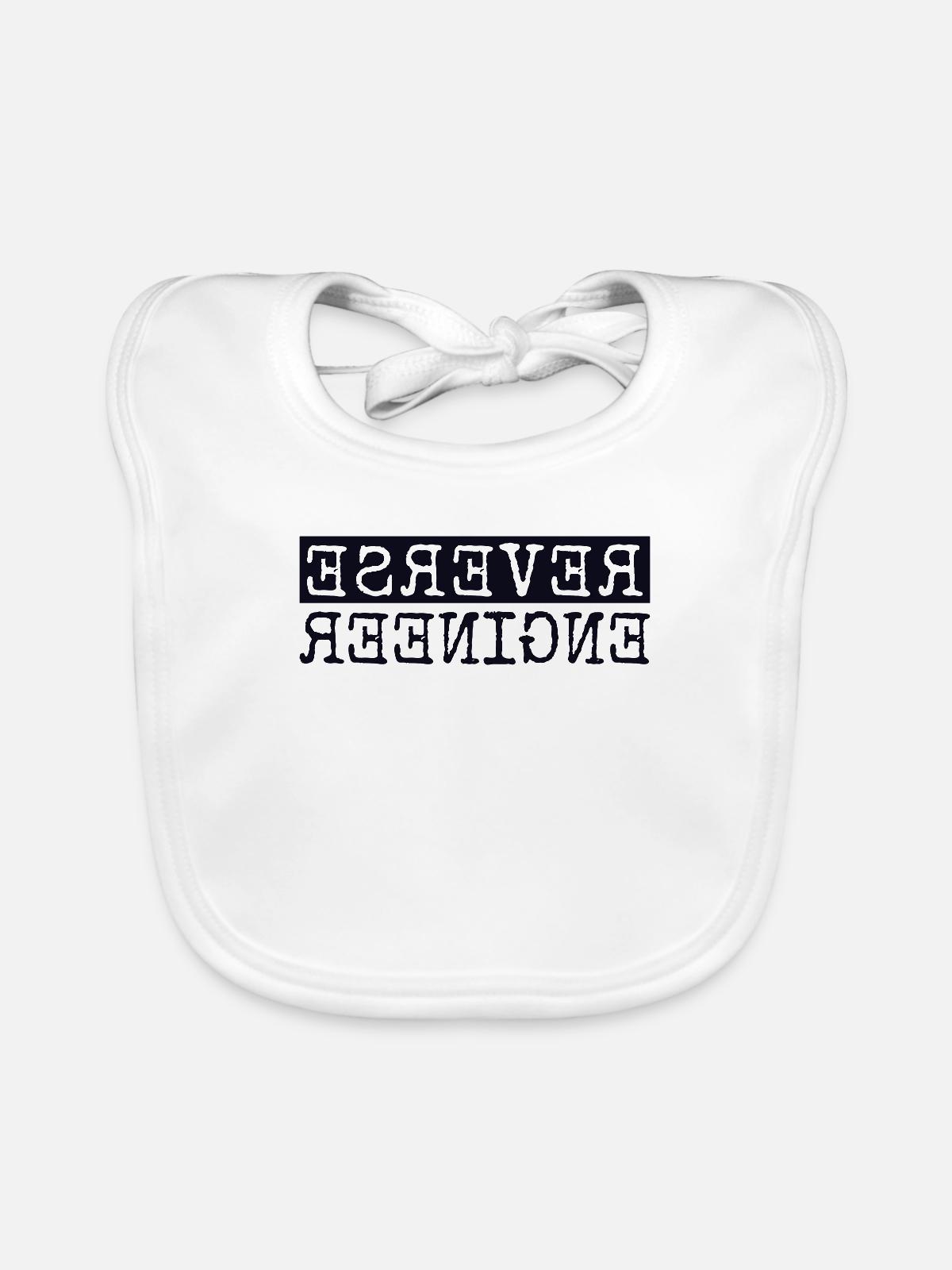 Reverse Engineer Softwareingenieur Developer - Baby Bio-Lätzchen - Weiß - Vorne