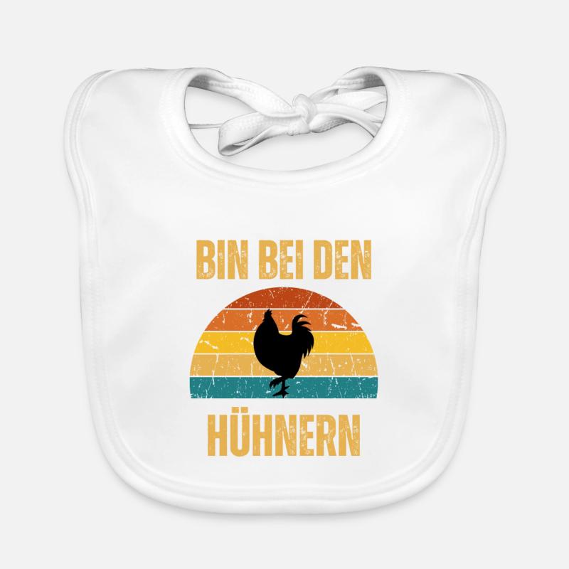 bin bei den Hühnern Baby Bio-Lätzchen
