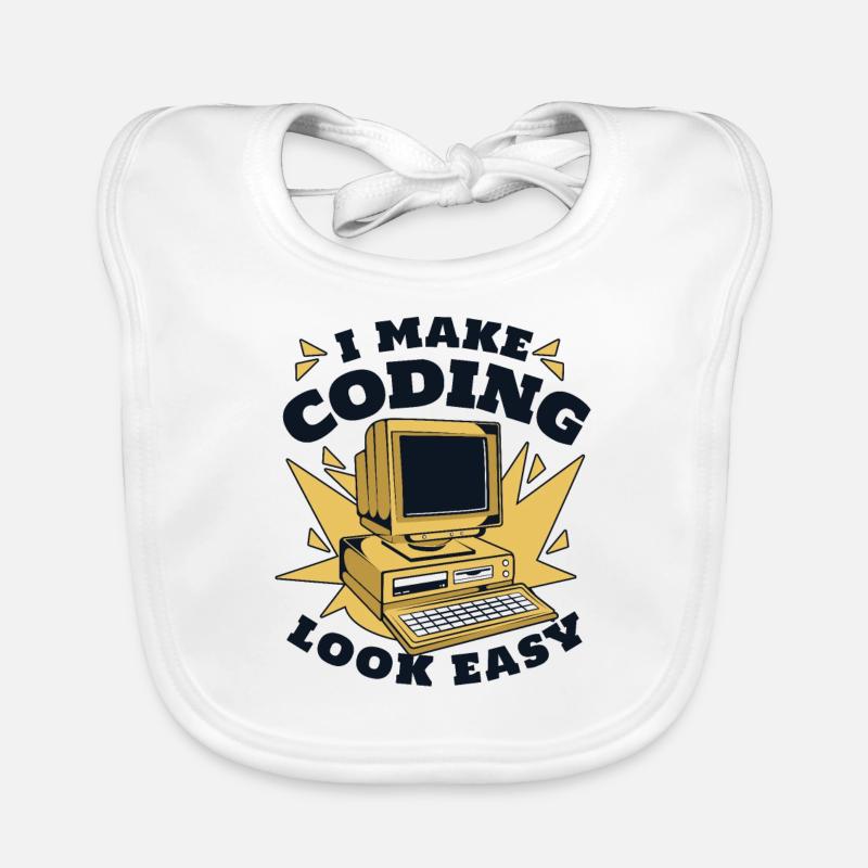 Je rends le codage facile Developer Coder Bavoir bio Bébé