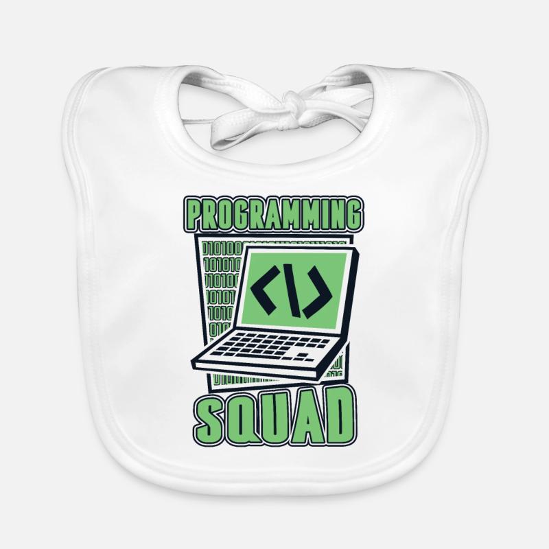 Programming Squad Softwareentwickler Developer Baby Bio-Lätzchen
