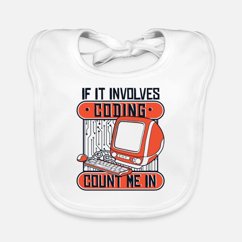 If It Involves Coding Count Me In Developer Baby Bio-Lätzchen