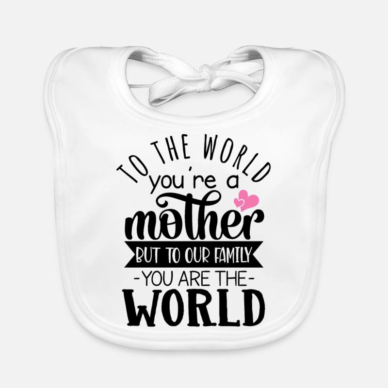 AU MONDE TU ES MÈRE Bavoir bio Bébé