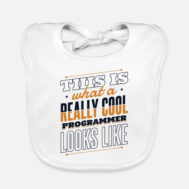 What A Really Cool Programmer Looks Like Coder Organic Baby Bibs