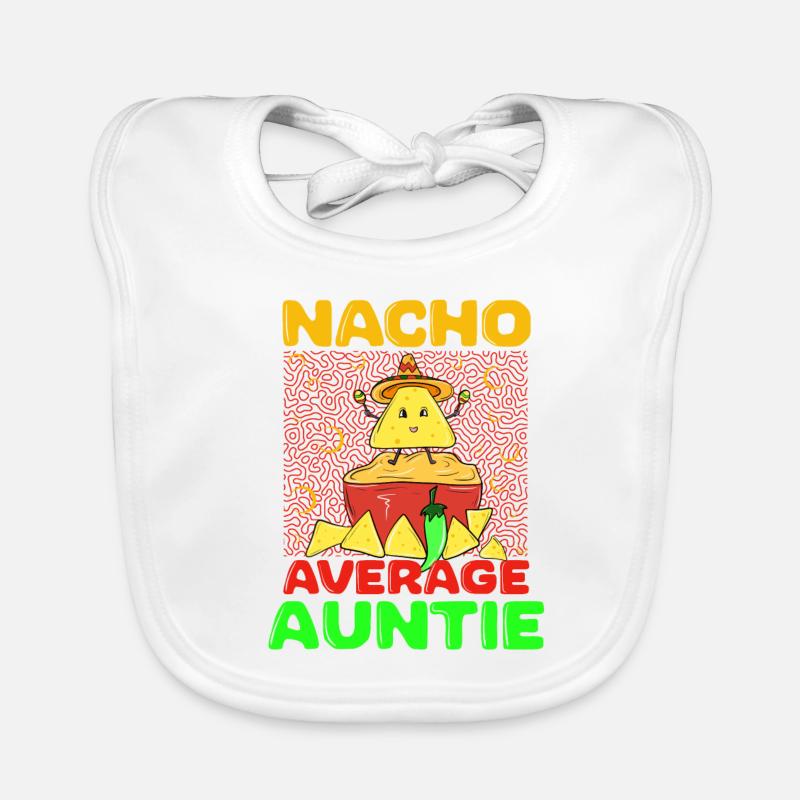 NACHO AVERAGE AUNTIE Organic Baby Bibs