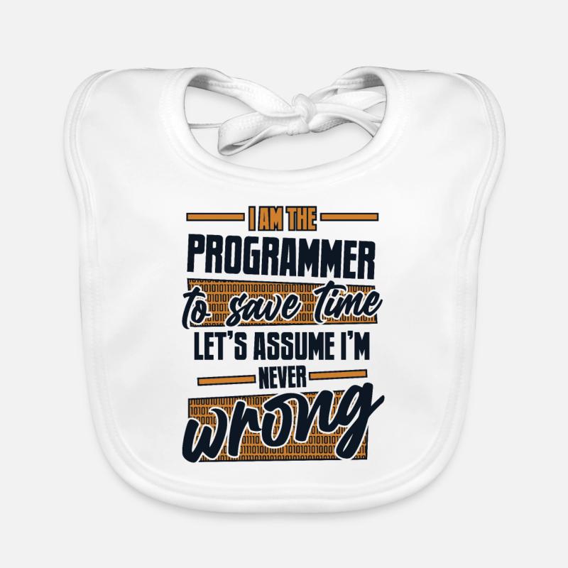 Programmeur Supposons que je ne me trompe jamais de codeur Bavoir bio Bébé