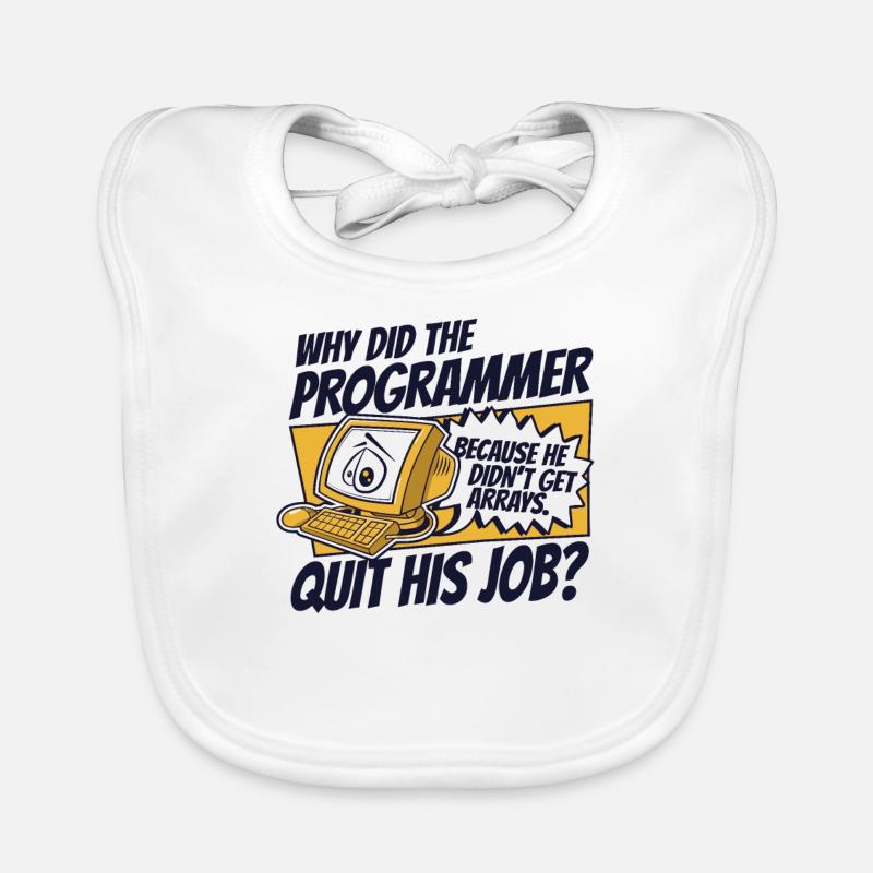 Pourquoi Programmer a-t-il quitté Job Developer Coder Bavoir bio Bébé