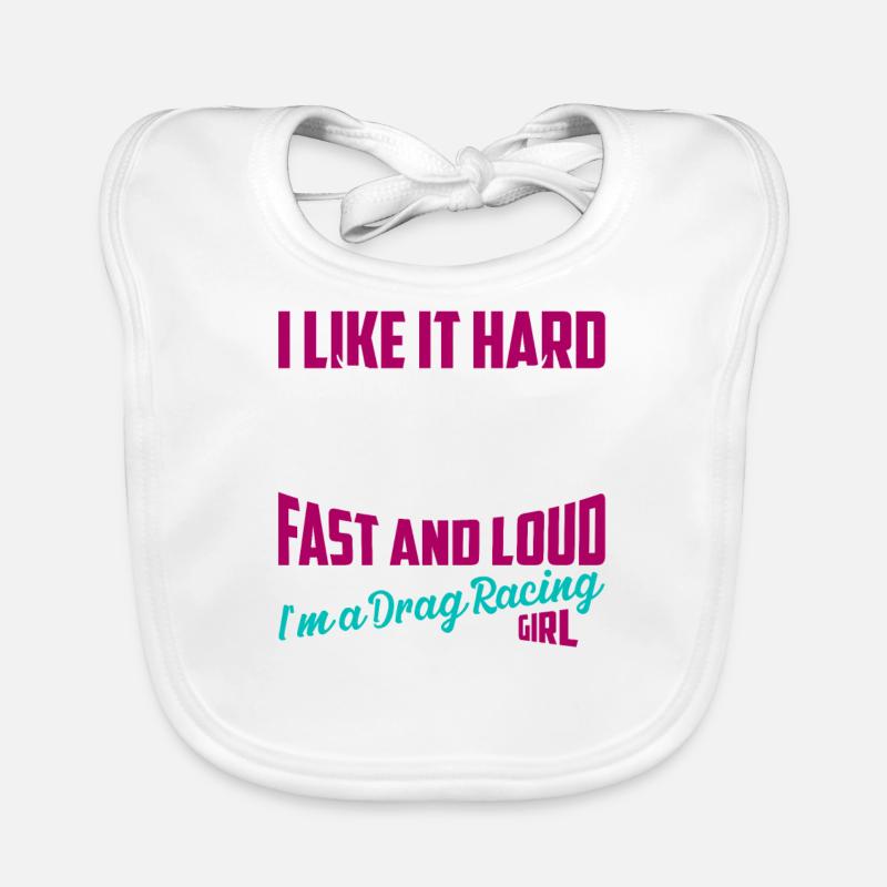 Je l’aime dur, rapide et fort Je suis un Gi de course de dragster Bavoir bio Bébé