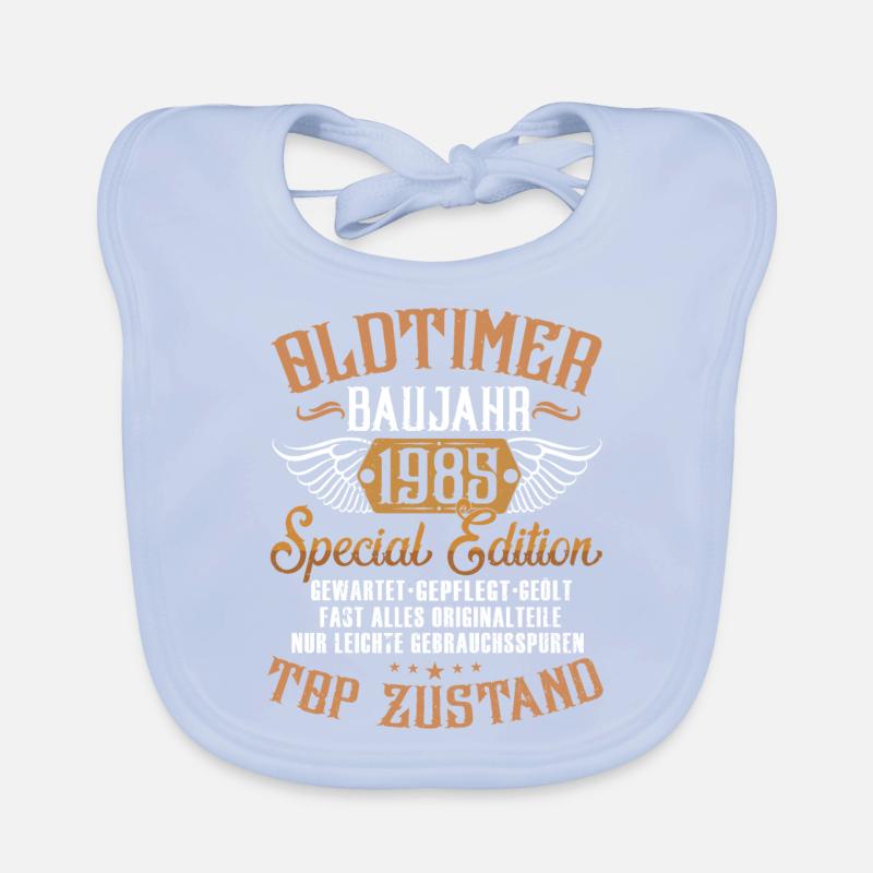 37. GEBURTSTAG OLDTIMER 1985 Baby Bio-Lätzchen