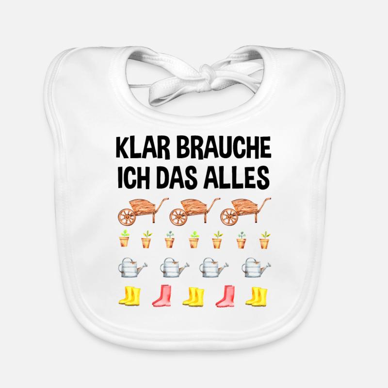 Garten Lustiger Spruch Hobby Gärtner Geschenkidee Baby Bio-Lätzchen