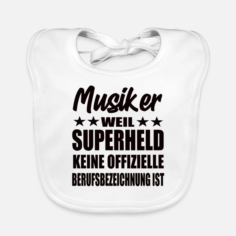 Musiker Superheld Spruch Baby Bio-Lätzchen