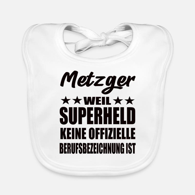 Metzger Superheld Spruch Baby Bio-Lätzchen