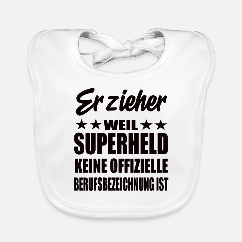 Erzieher Superheld Spruch Baby Bio-Lätzchen