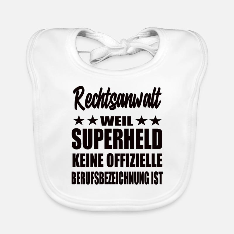 Rechtsanwalt Superheld Spruch Baby Bio-Lätzchen
