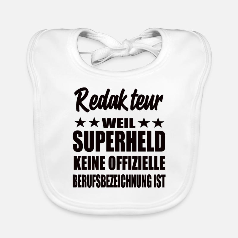 Redakteur Superheld Spruch Baby Bio-Lätzchen