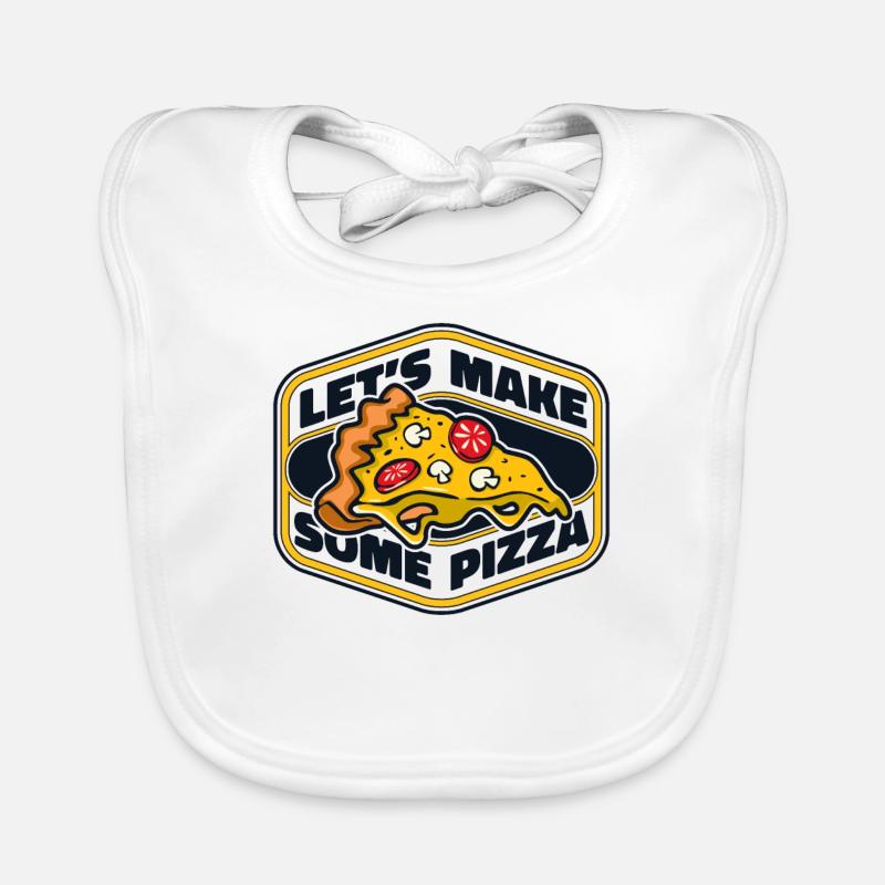 Let's Make Some Pizza Pizza Tray Pizza Oven Pizza Organic Baby Bibs