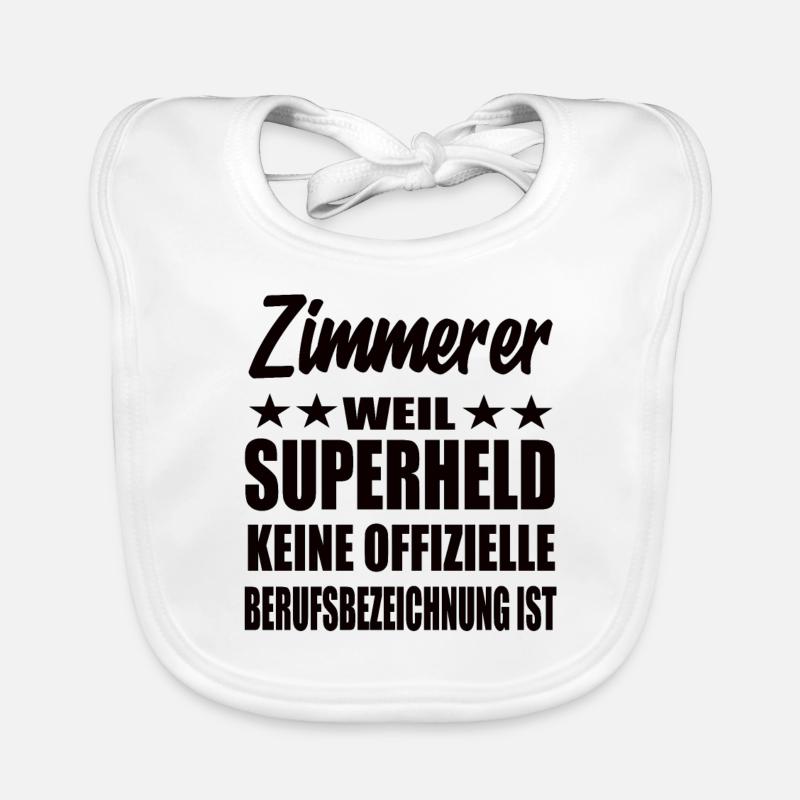 Zimmerer Superheld Spruch Baby Bio-Lätzchen