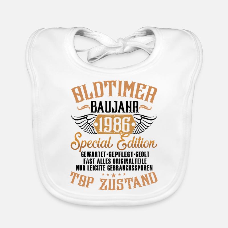 Geburtstag - Oldtimer 1986 Baby Bio-Lätzchen