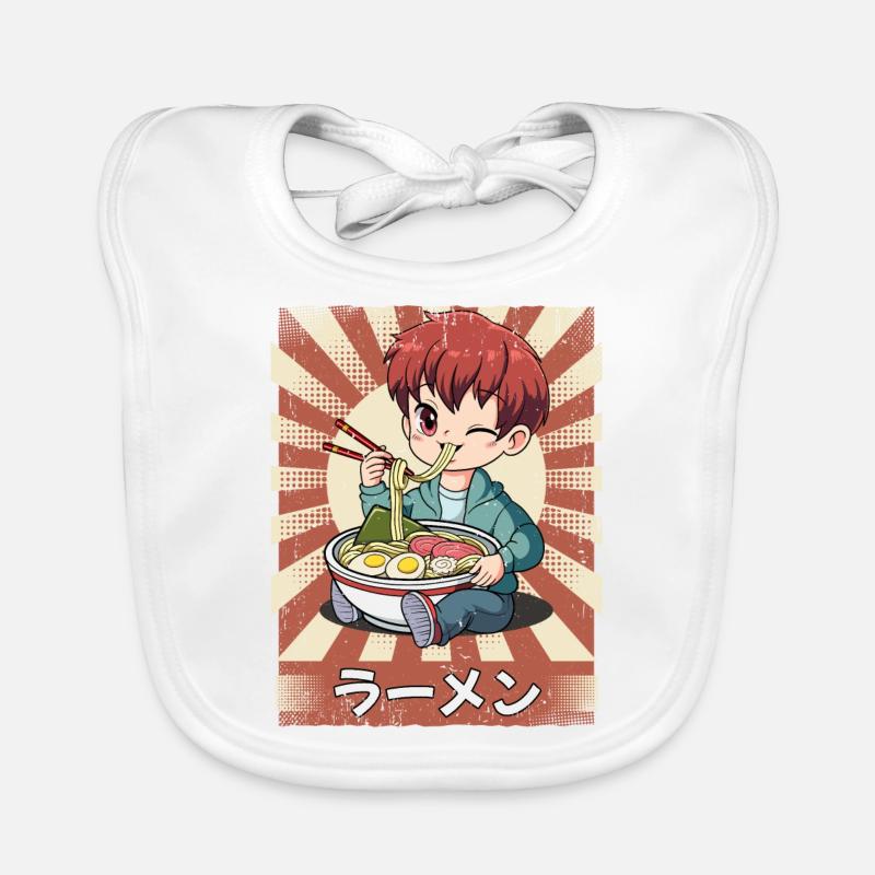 Ramen Anime Boy Noodle Soup Ramen Bavoir bio Bébé