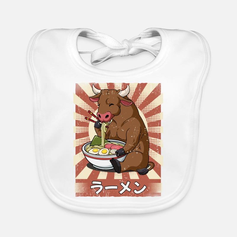 ramen ox noodle soup ramen Organic Baby Bibs
