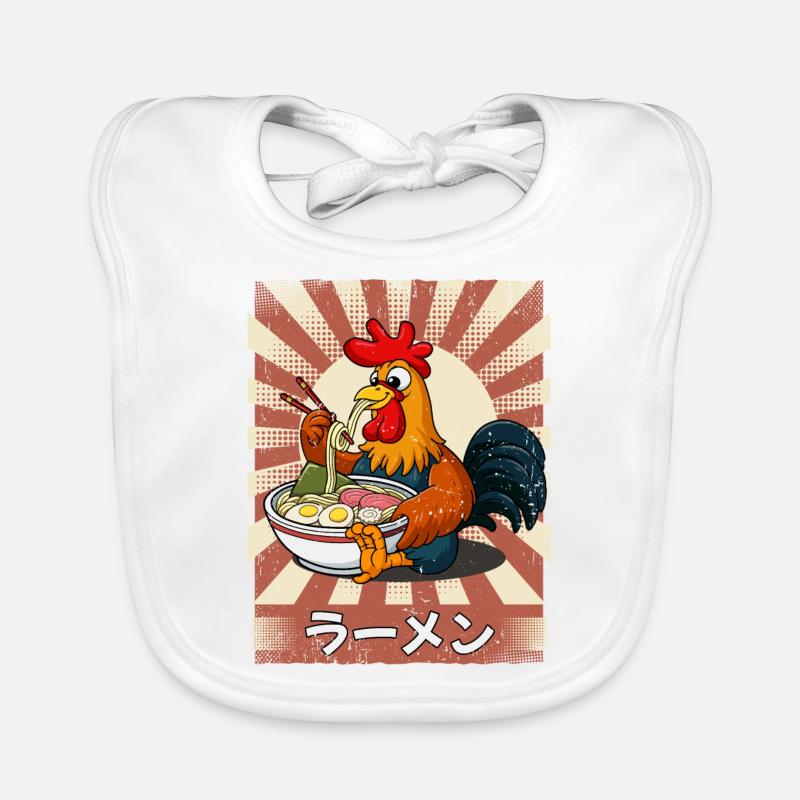 ramen rooster noodle soup ramen Organic Baby Bibs