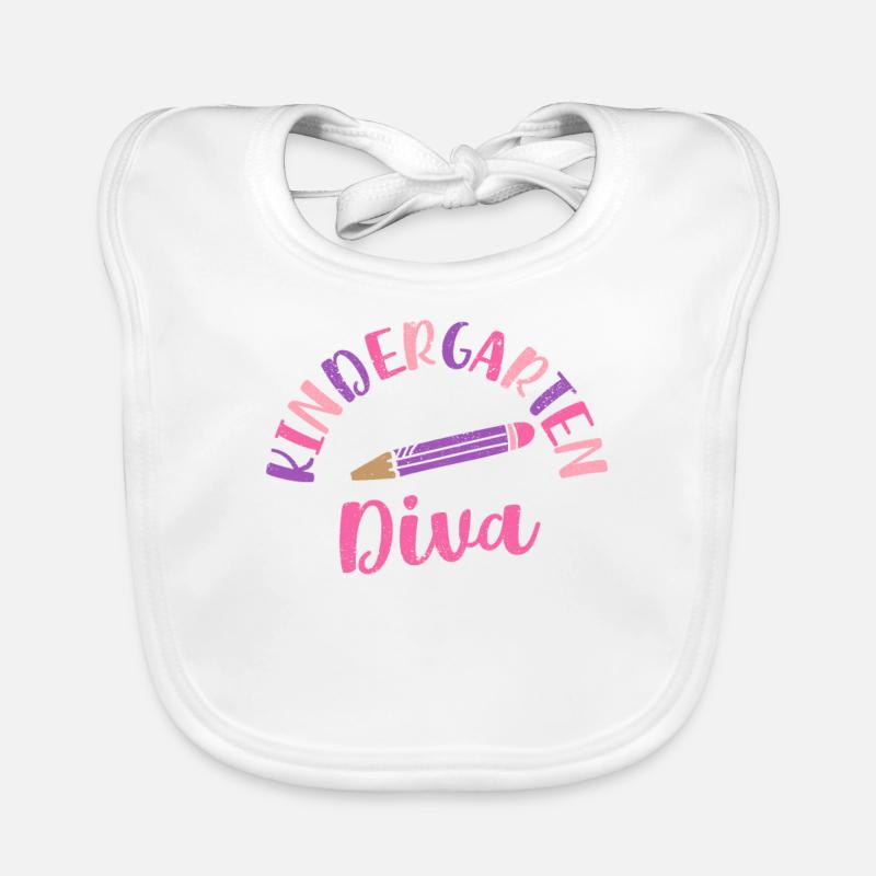 Mädchen Kindergarten Diva Erster Kindergartentag Baby Bio-Lätzchen