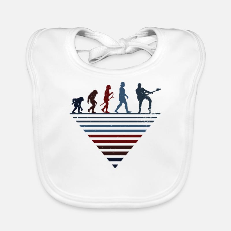 Human Evolution - Guitare basse vintage Bavoir bio Bébé