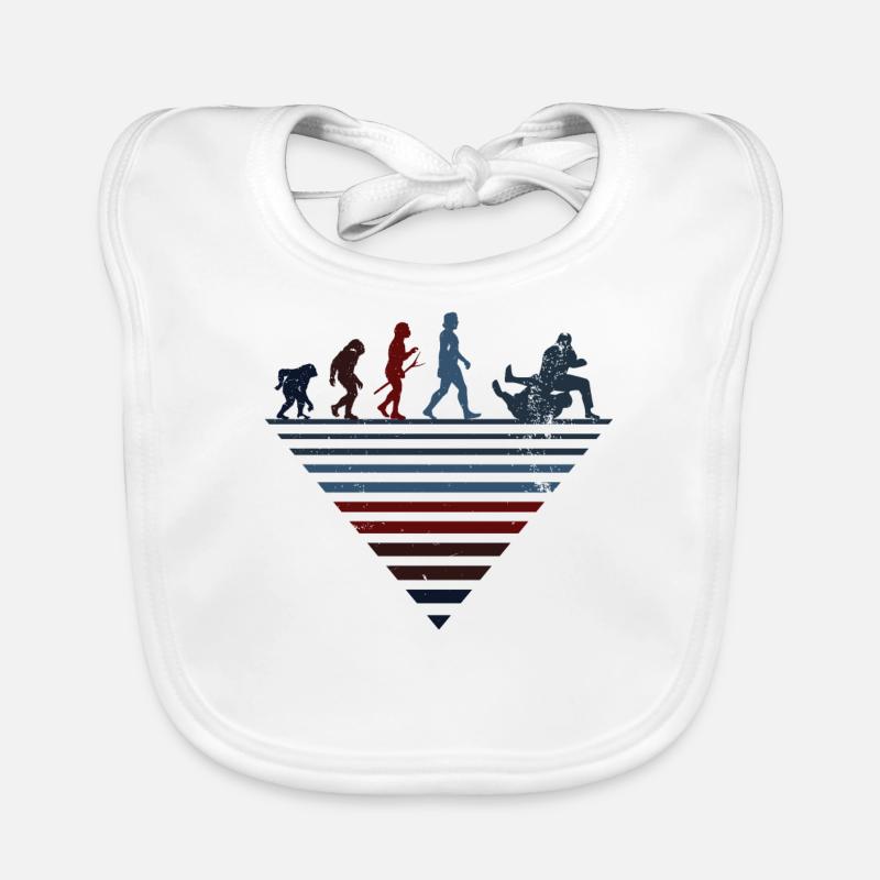 Menschliche Evolution - Vintage Bobsled Baby Bio-Lätzchen