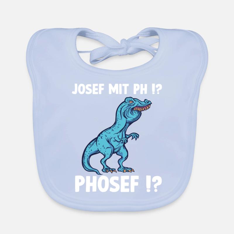 Josef oder Joseph T-Rex Überbiss Dinosaurier Meme Baby Bio-Lätzchen