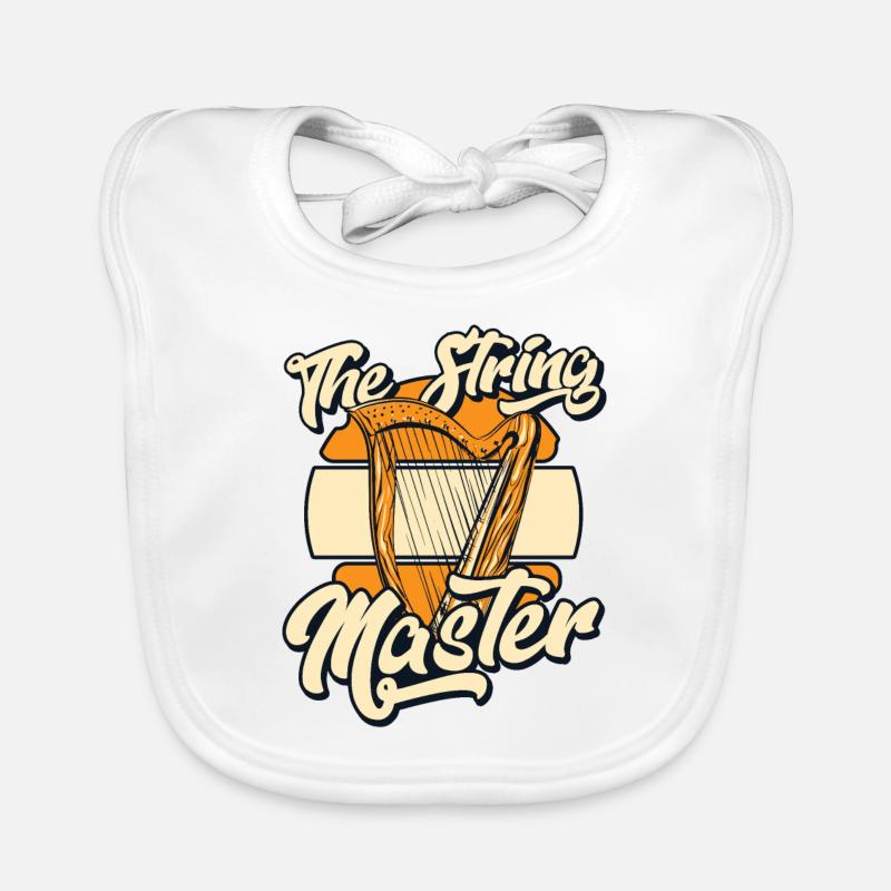 The String Master Harfe Konzertharfe Harfenspieler Baby Bio-Lätzchen