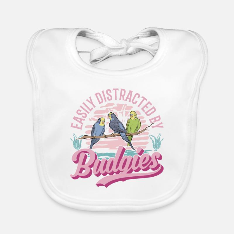 Easily distracted by Budgies Budgie Organic Baby Bibs