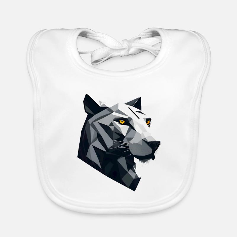 Minimalistic Panther Organic Baby Bibs