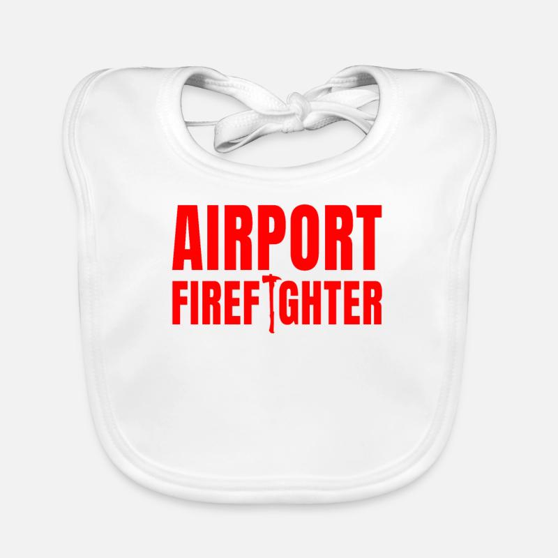 Airport firefighter Organic Baby Bibs