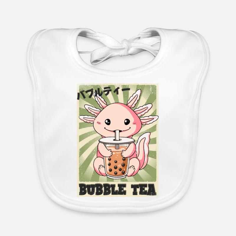 Boba Tea Axolotl Bubble Tea Bavoir bio Bébé
