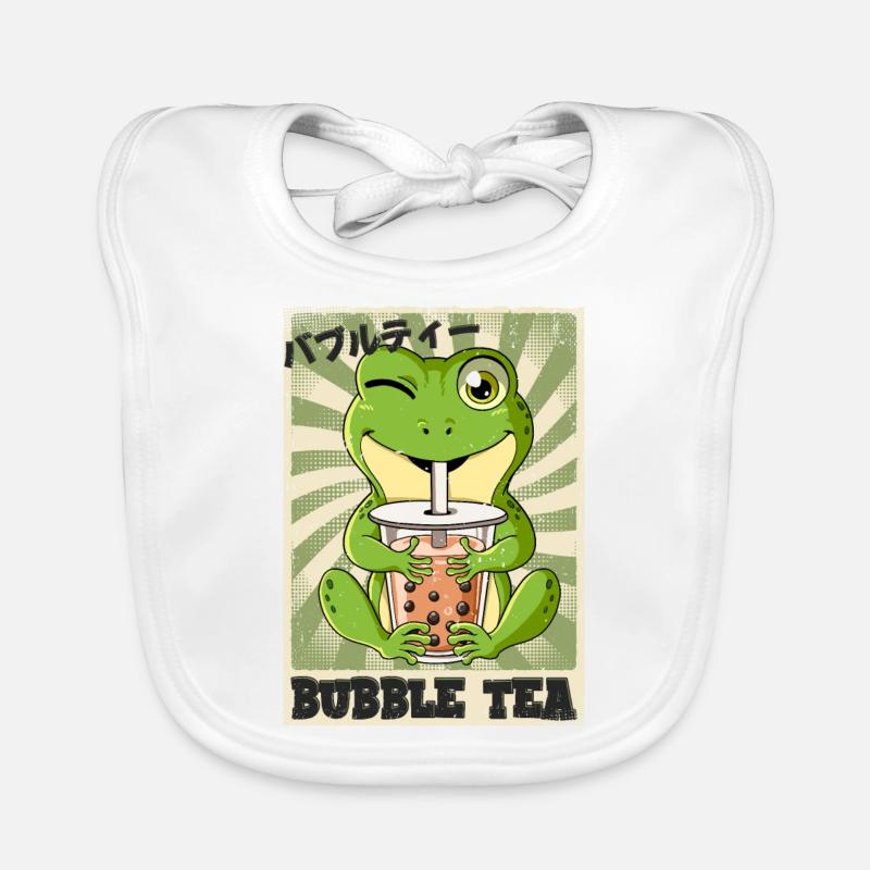 Boba Tea Frosch Bubble Tea Baby Bio-Lätzchen